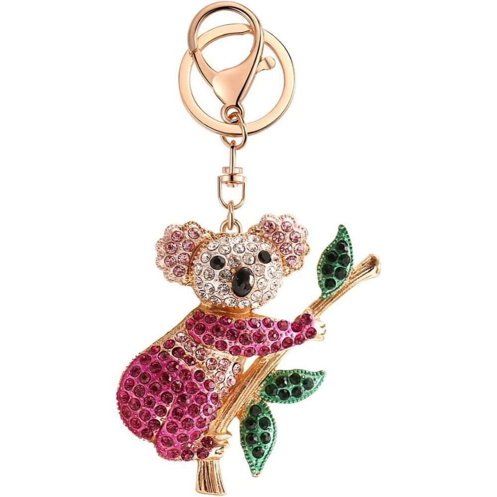 Women Keychain Alloy Rhinestones Cute Stylish Gift Accessories for Bag Wallet